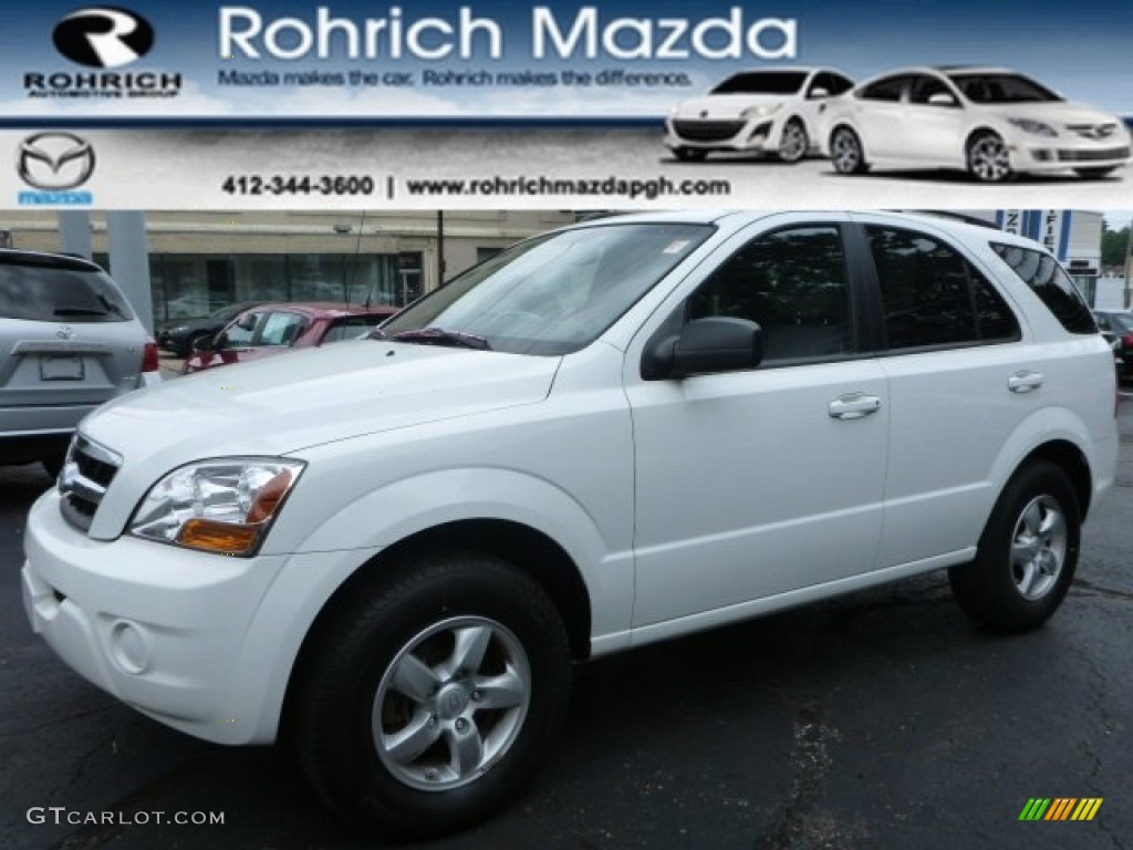 2009 Sorento LX 4x4 - Clear White / Gray photo #1