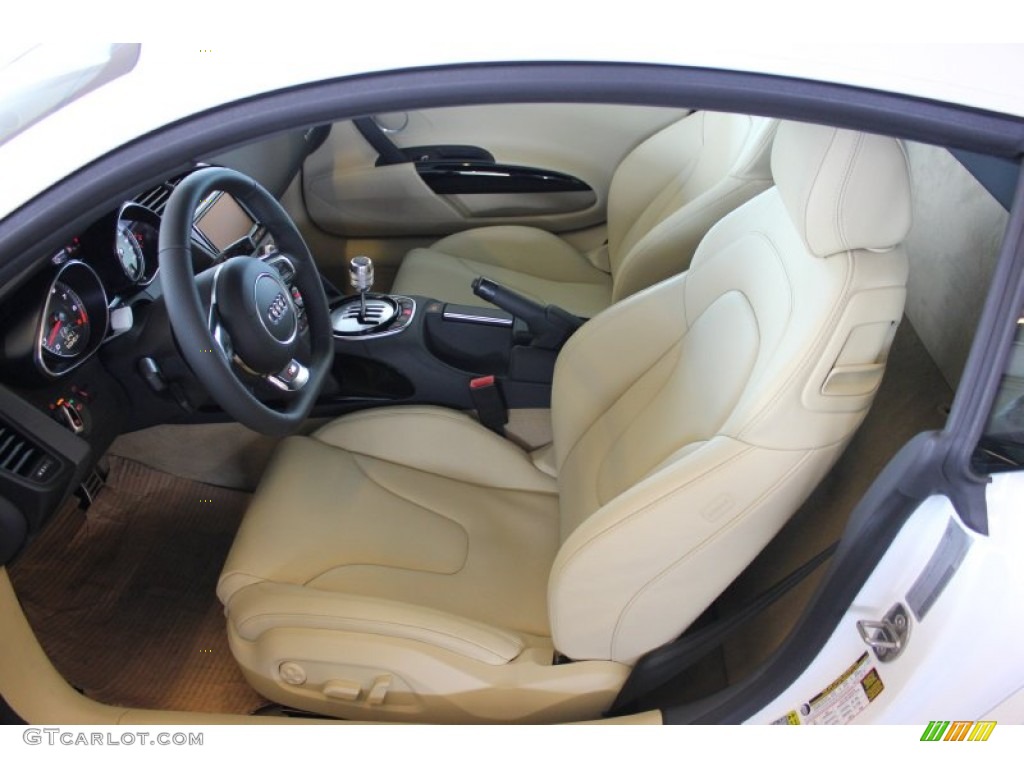 2015 R8 V8 - Ibis White / Luxor Beige photo #10