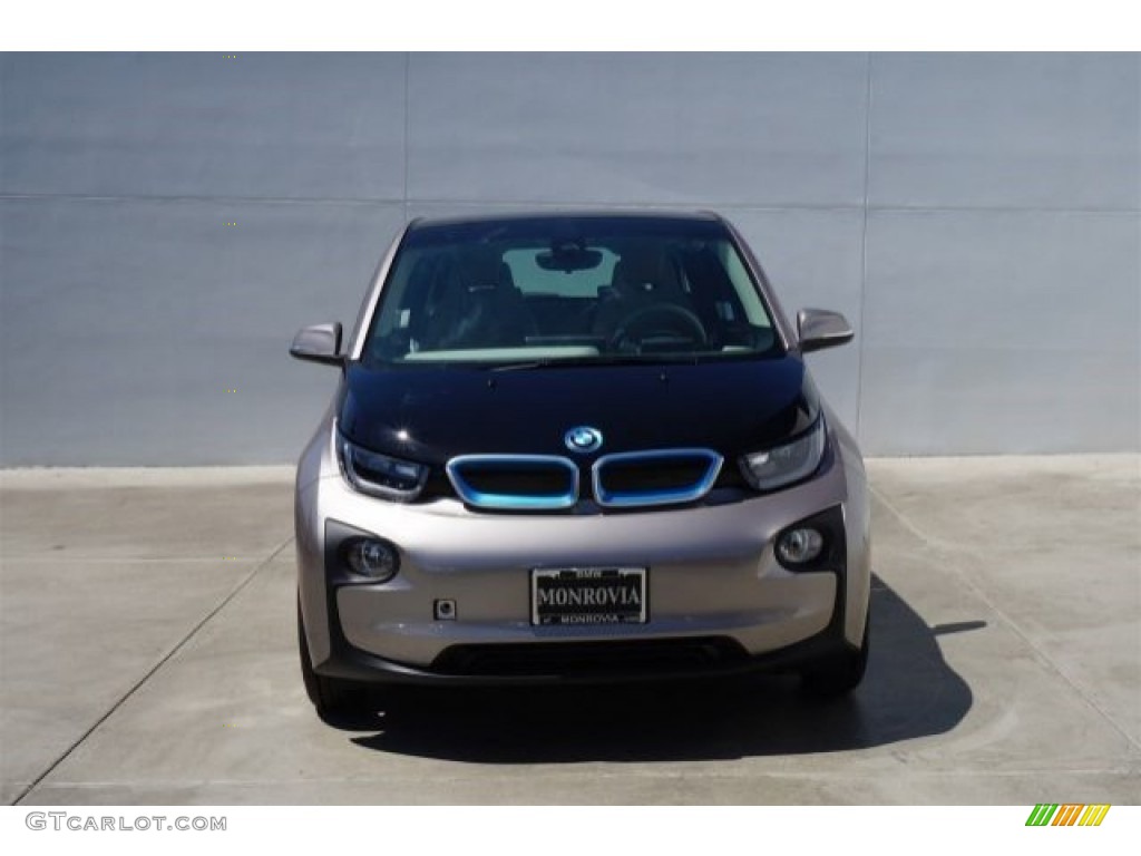 2014 i3 with Range Extender - Andesite Silver Metallic / Giga Cassia Natural Leather/Carum Spice Grey Wool Cloth photo #3