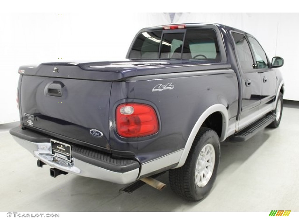 2001 F150 Lariat SuperCrew 4x4 - Charcoal Blue Metallic / Medium Graphite photo #8