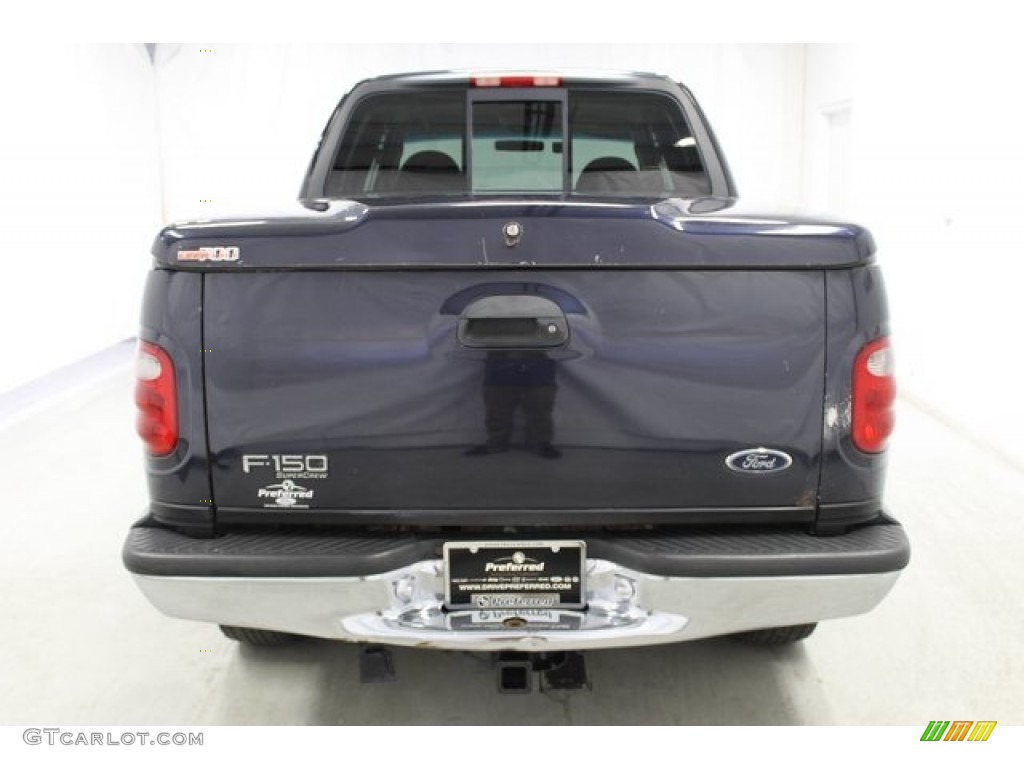 2001 F150 Lariat SuperCrew 4x4 - Charcoal Blue Metallic / Medium Graphite photo #9