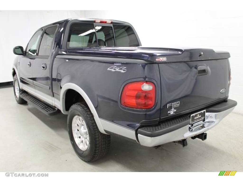 2001 F150 Lariat SuperCrew 4x4 - Charcoal Blue Metallic / Medium Graphite photo #14