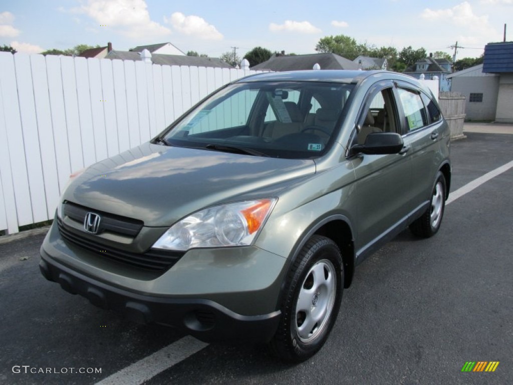 2007 CR-V LX 4WD - Green Tea Metallic / Ivory photo #9