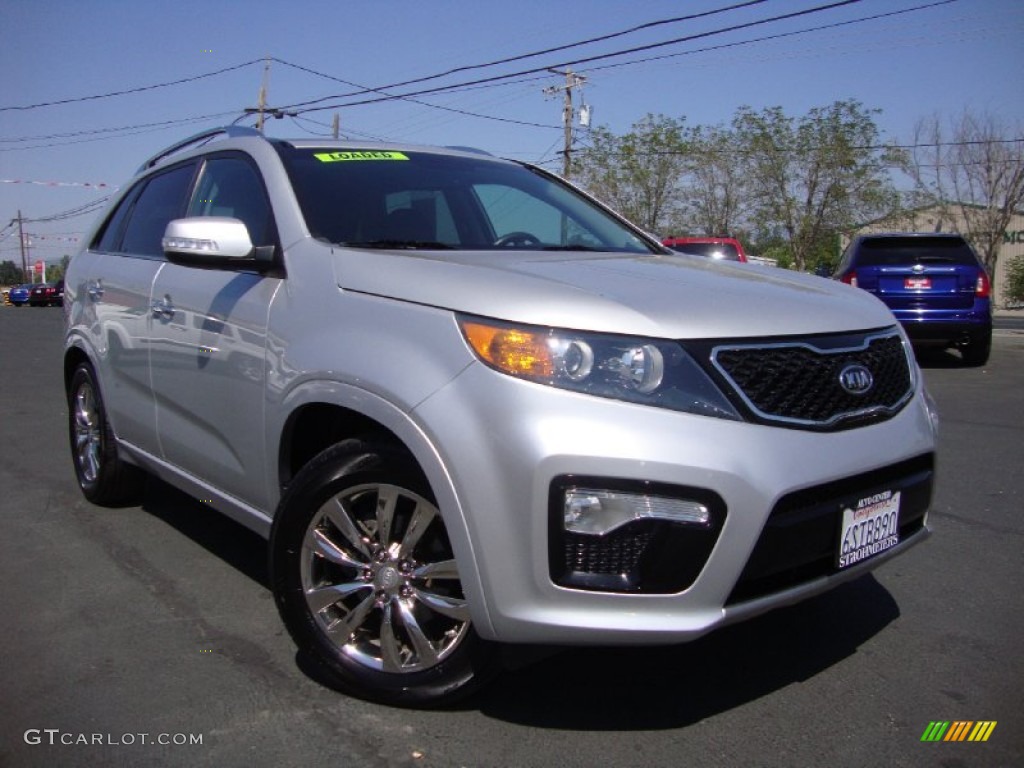 2012 Sorento SX V6 - Bright Silver / Black photo #1