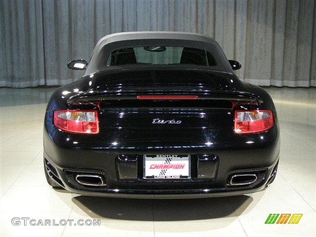 2008 911 Turbo Cabriolet - Black / Black photo #16