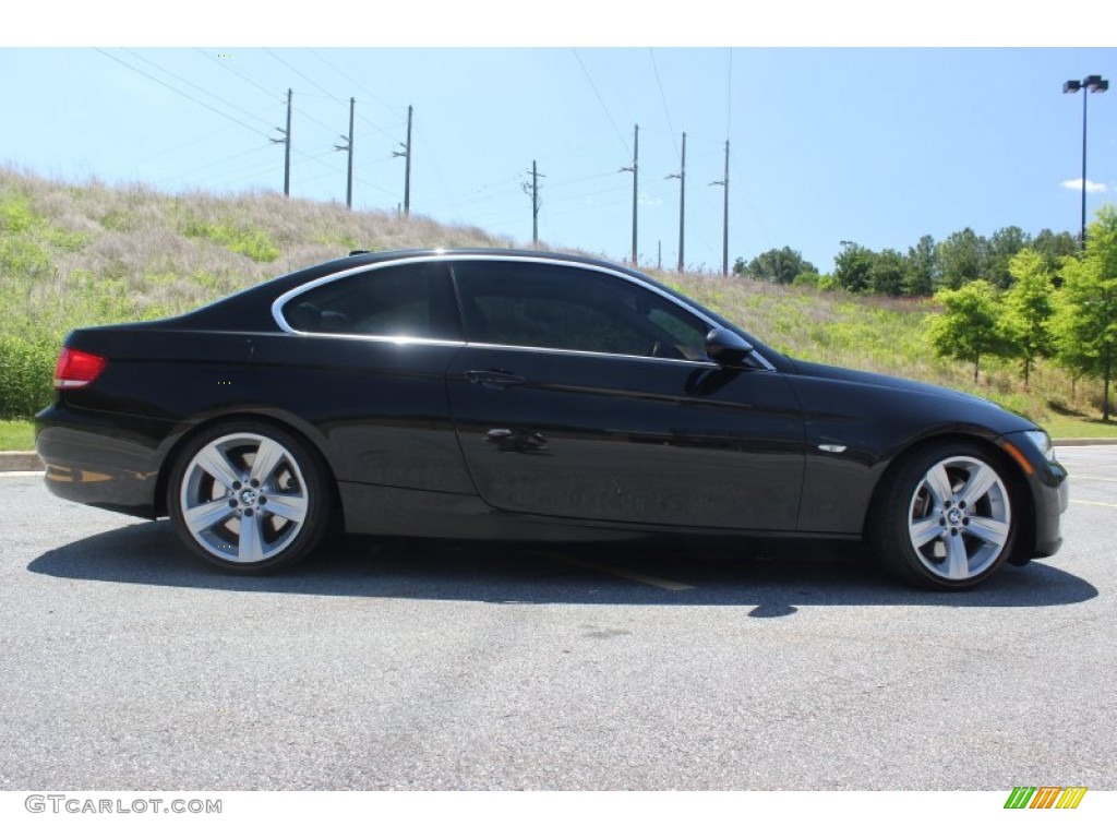 2008 3 Series 335i Coupe - Jet Black / Cream Beige photo #4