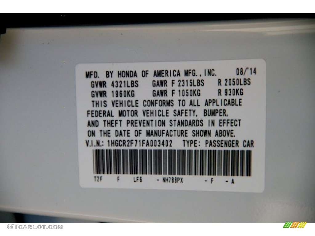 2015 Accord EX Sedan - White Orchid Pearl / Ivory photo #19
