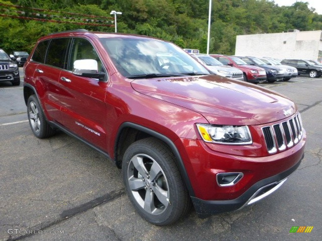 Deep Cherry Red Crystal Pearl 2015 Jeep Grand Cherokee Limited 4x4 Exterior Photo #96951463