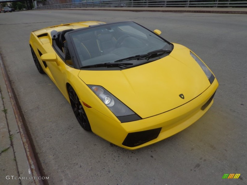 2007 Gallardo Spyder E-Gear - Giallo Halys (Yellow) / Nero Perseus photo #1