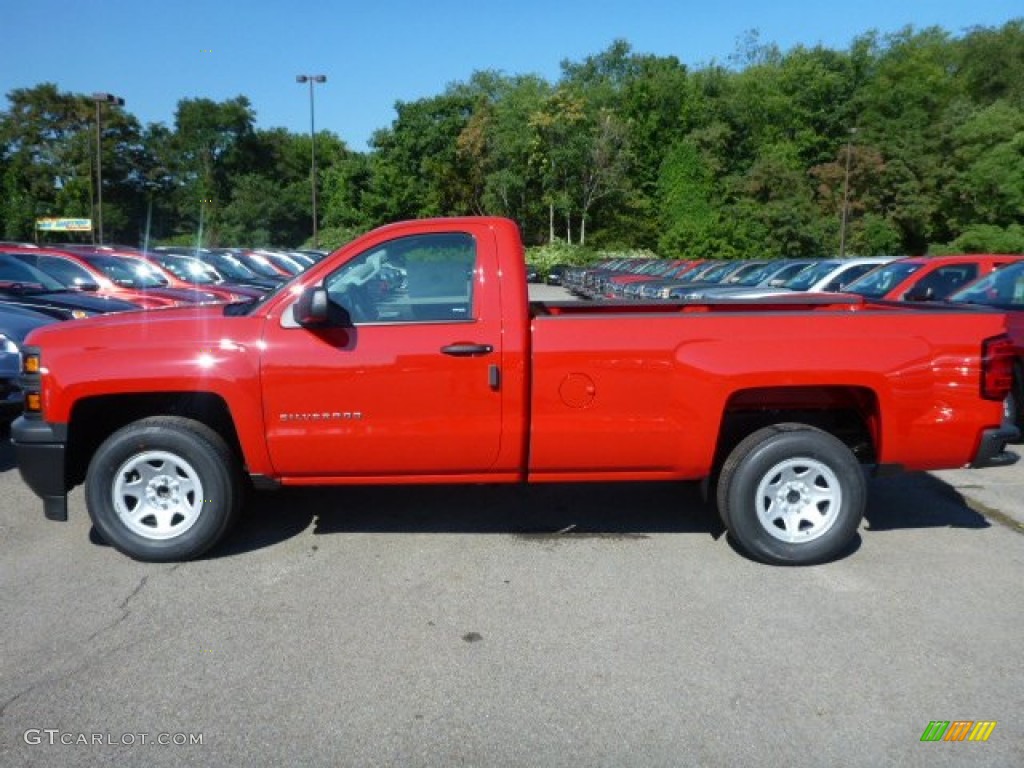 2014 Silverado 1500 WT Regular Cab - Victory Red / Jet Black/Dark Ash photo #2