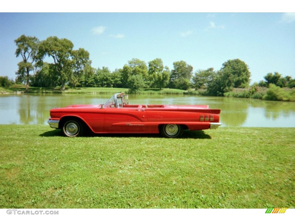 1960 Thunderbird Convertible - Monte Carlo Red / Red photo #2