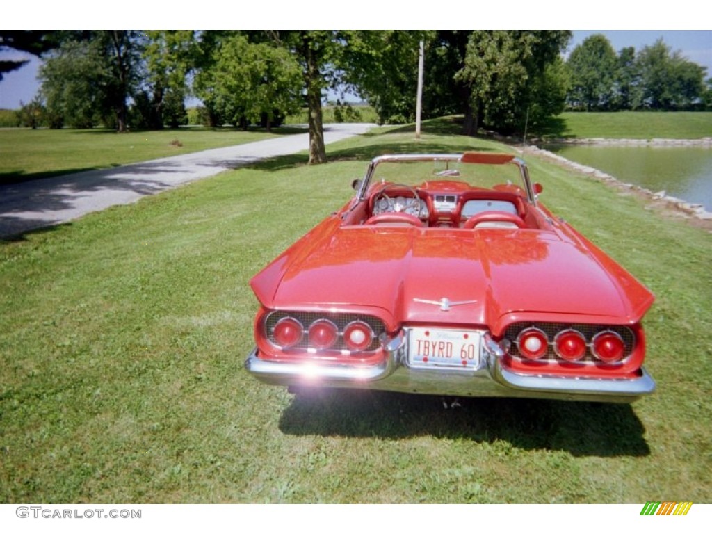 1960 Thunderbird Convertible - Monte Carlo Red / Red photo #6