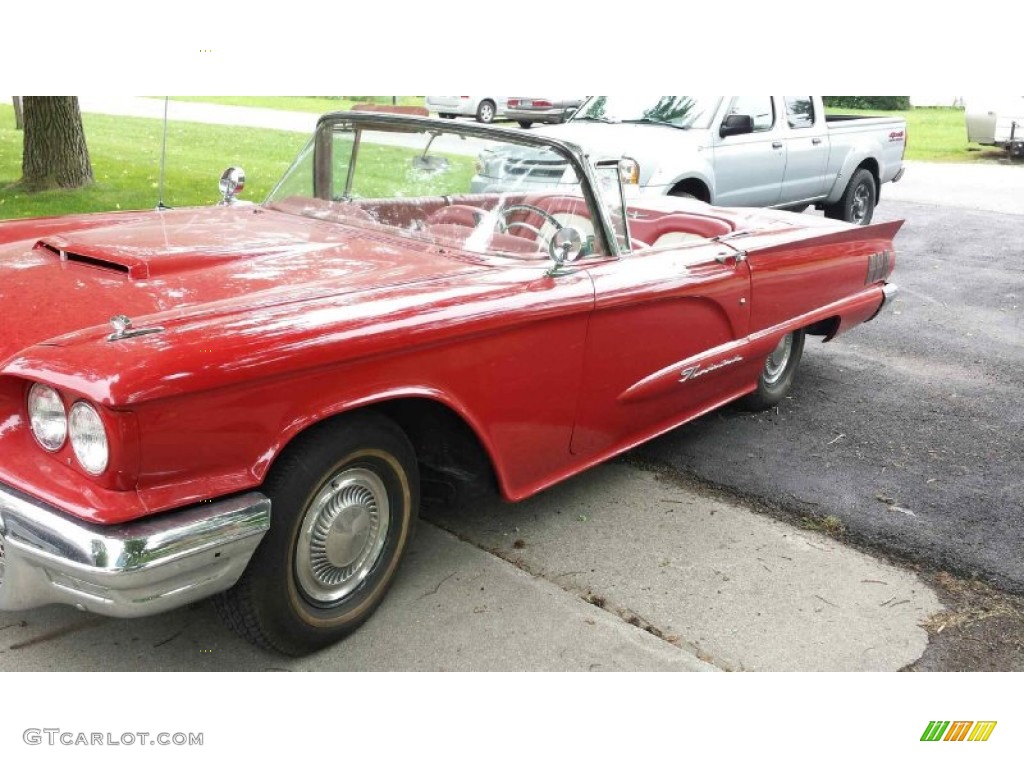 1960 Thunderbird Convertible - Monte Carlo Red / Red photo #21