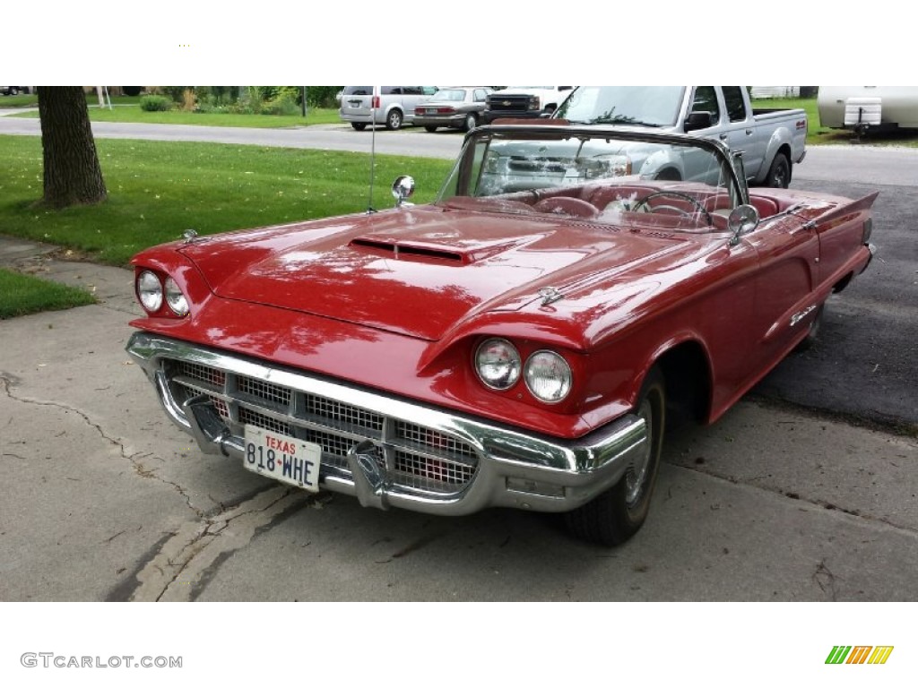1960 Thunderbird Convertible - Monte Carlo Red / Red photo #22