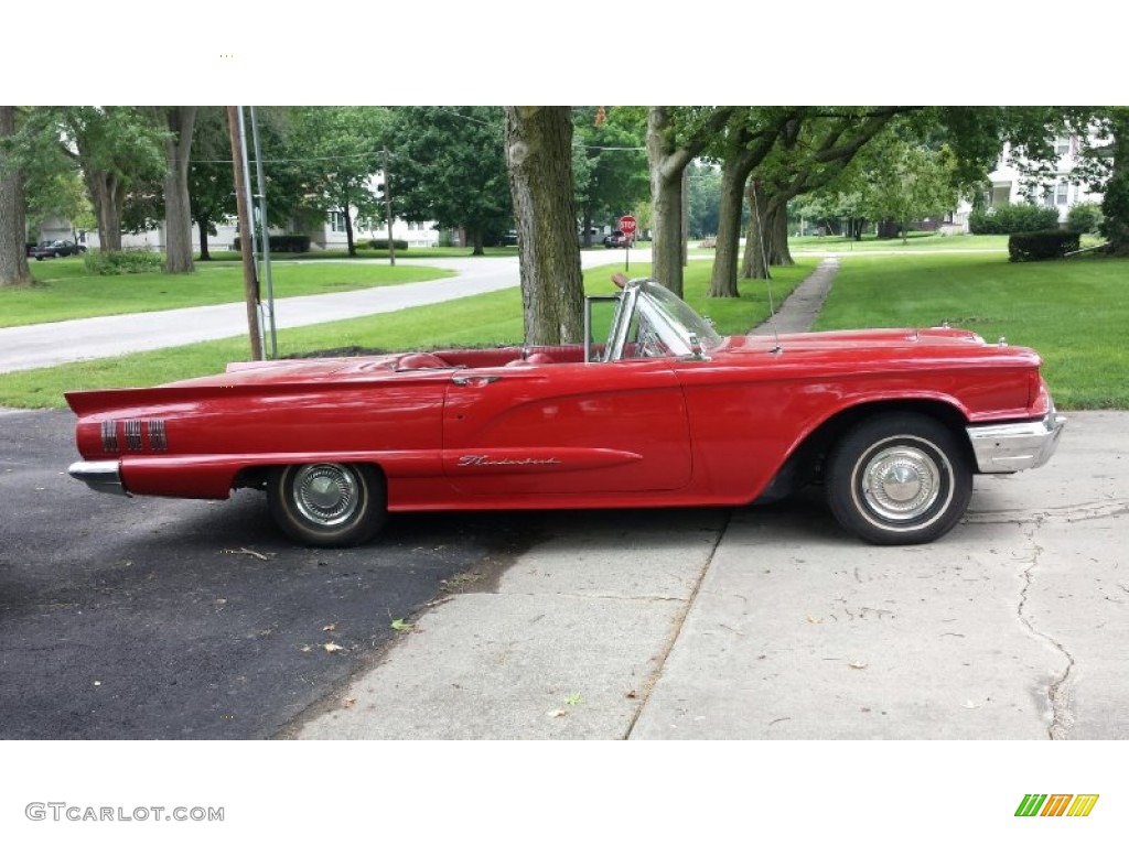 1960 Thunderbird Convertible - Monte Carlo Red / Red photo #23