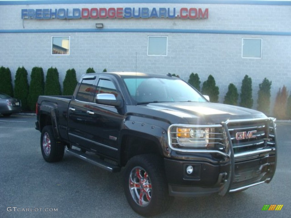 2014 Sierra 1500 SLT Double Cab 4x4 - Stealth Gray Metallic / Jet Black photo #1