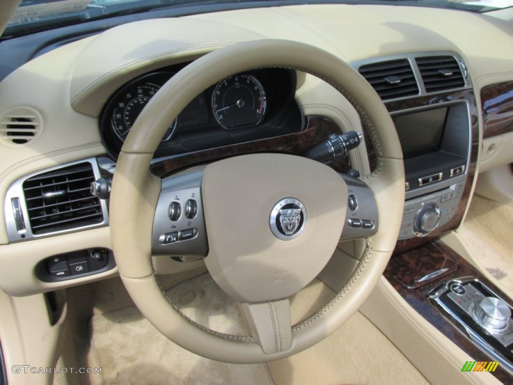 2011 Jaguar XK XK Convertible Caramel/Caramel Steering Wheel Photo #96960063