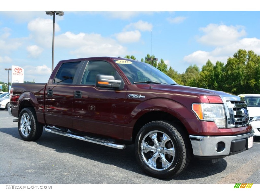 2010 F150 XLT SuperCrew - Royal Red Metallic / Tan photo #1