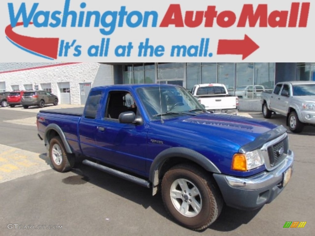 2005 Ranger FX4 Off-Road SuperCab 4x4 - Sonic Blue Metallic / Medium Dark Flint photo #1