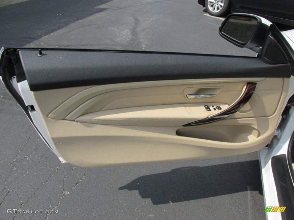 2015 BMW 4 Series 428i xDrive Coupe Venetian Beige Door Panel Photo #96962070