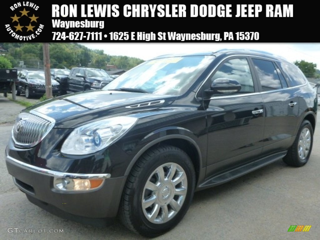 2011 Enclave CXL AWD - Carbon Black Metallic / Ebony/Ebony photo #1