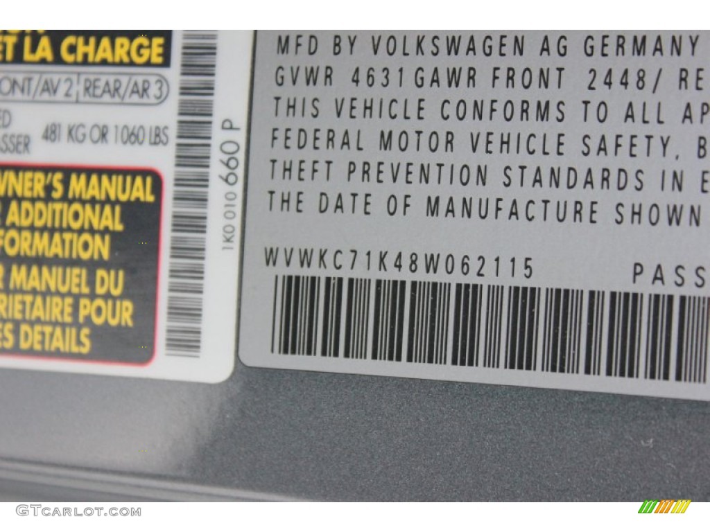 2008 R32  - United Grey Metallic / Anthracite photo #36