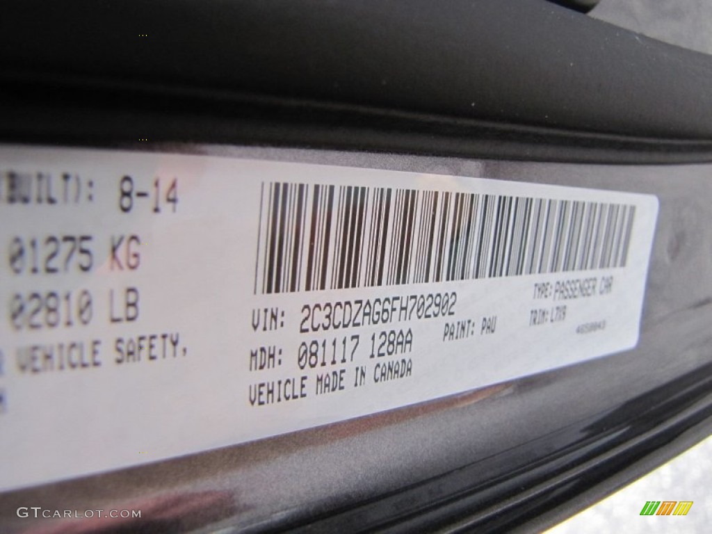 2015 Challenger Color Code PAU for Granite Crystal Metallic Photo #96971928