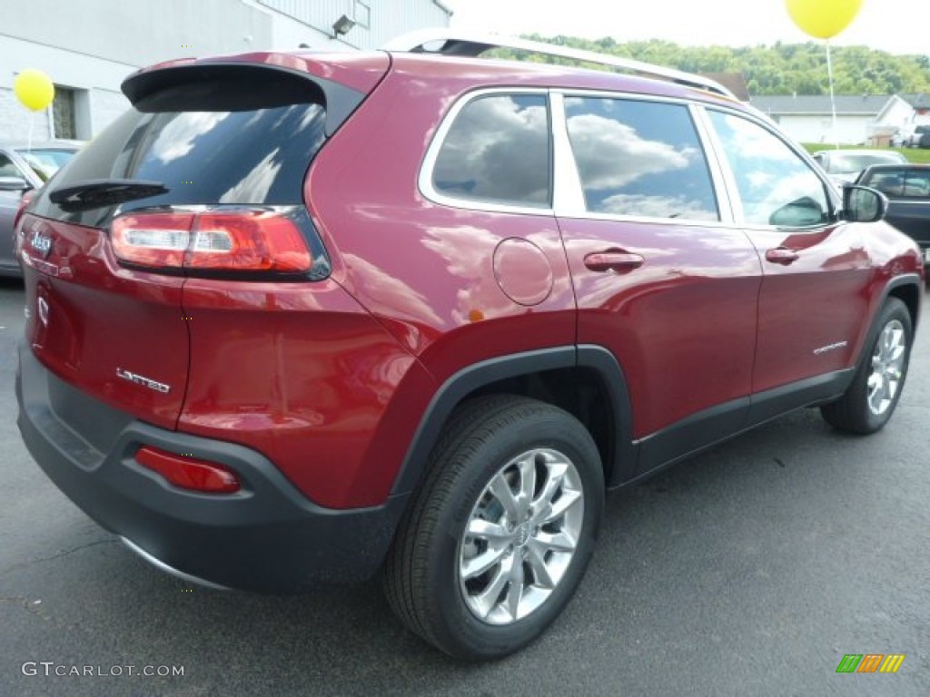 2015 Cherokee Limited 4x4 - Deep Cherry Red Crystal Pearl / Black photo #5