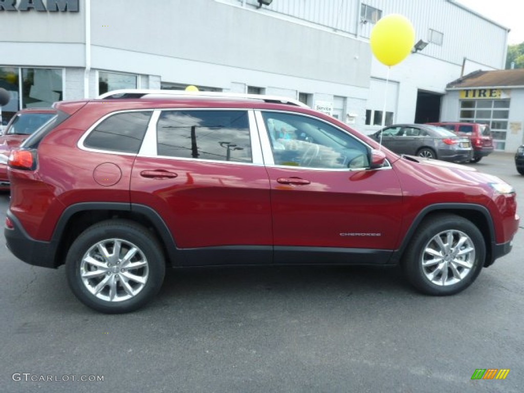 2015 Cherokee Limited 4x4 - Deep Cherry Red Crystal Pearl / Black photo #6