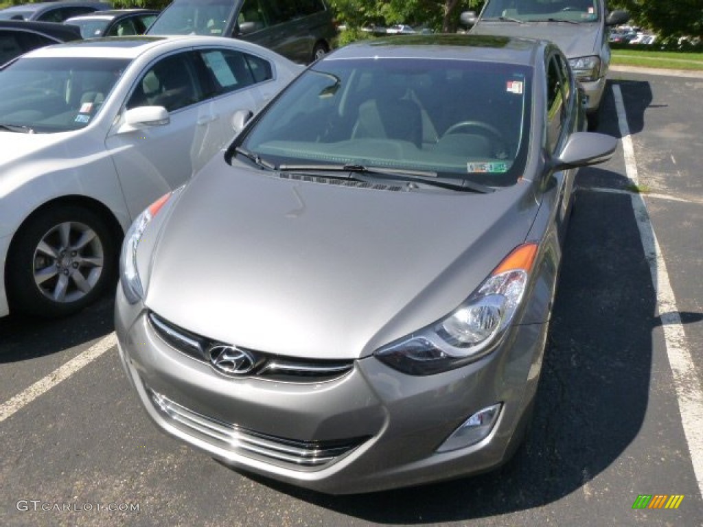 2012 Elantra Limited - Harbor Gray Metallic / Black photo #2