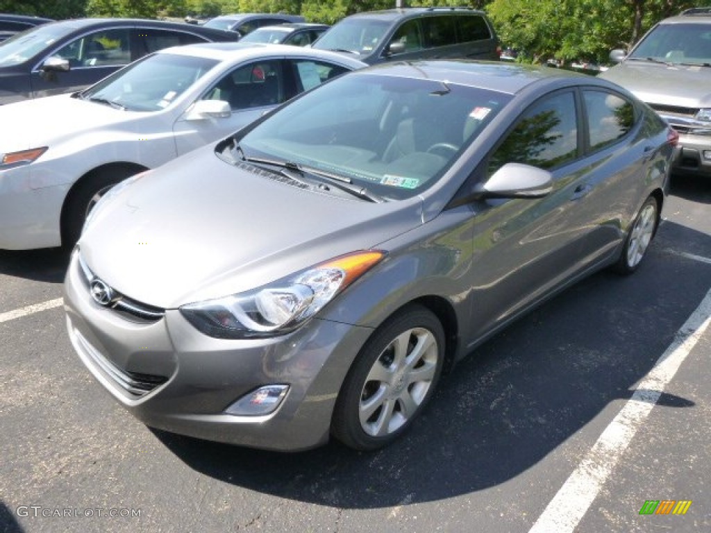 2012 Elantra Limited - Harbor Gray Metallic / Black photo #3