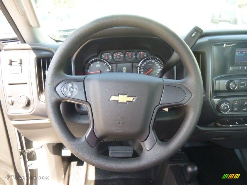 2015 Chevrolet Silverado 3500HD WT Regular Cab 4x4 Jet Black/Dark Ash Steering Wheel Photo #96972969