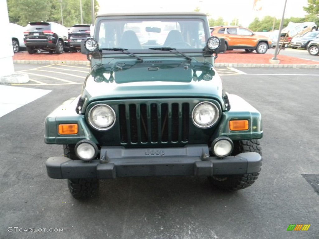 2000 Wrangler Sahara 4x4 - Forest Green Pearl / Camel/Dark Green photo #2