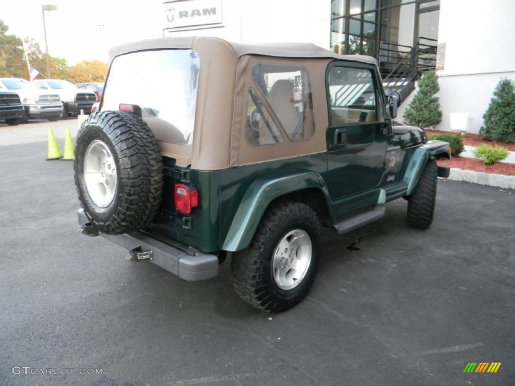 2000 Wrangler Sahara 4x4 - Forest Green Pearl / Camel/Dark Green photo #5