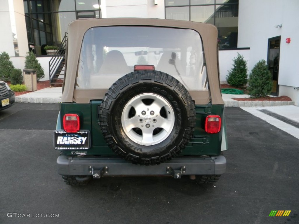 2000 Wrangler Sahara 4x4 - Forest Green Pearl / Camel/Dark Green photo #6