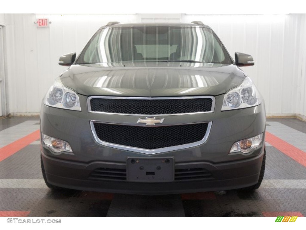 2011 Traverse LT AWD - Steel Green Metallic / Dark Gray/Light Gray photo #4