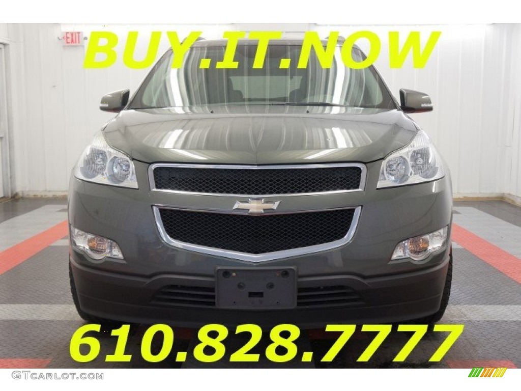 2011 Traverse LT AWD - Steel Green Metallic / Dark Gray/Light Gray photo #61