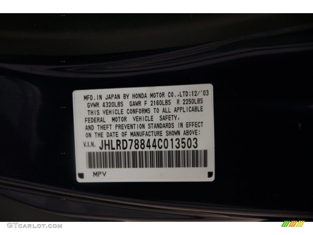 2004 CR-V EX 4WD - Eternal Blue Pearl / Black photo #18