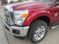 2015 Ruby Red Ford F350 Super Duty Lariat Crew Cab 4x4  photo #2