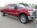 2015 Ruby Red Ford F350 Super Duty Lariat Crew Cab 4x4  photo #5
