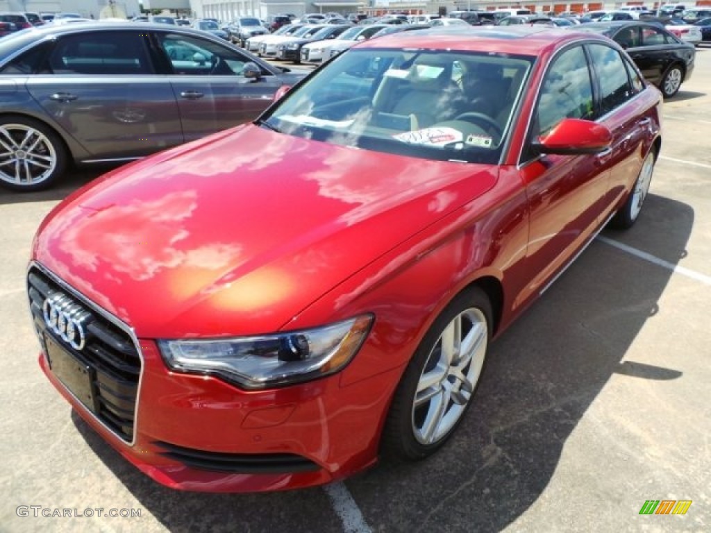 2015 A6 2.0T Premium Plus quattro Sedan - Garnet Red Pearl / Velvet Beige photo #3