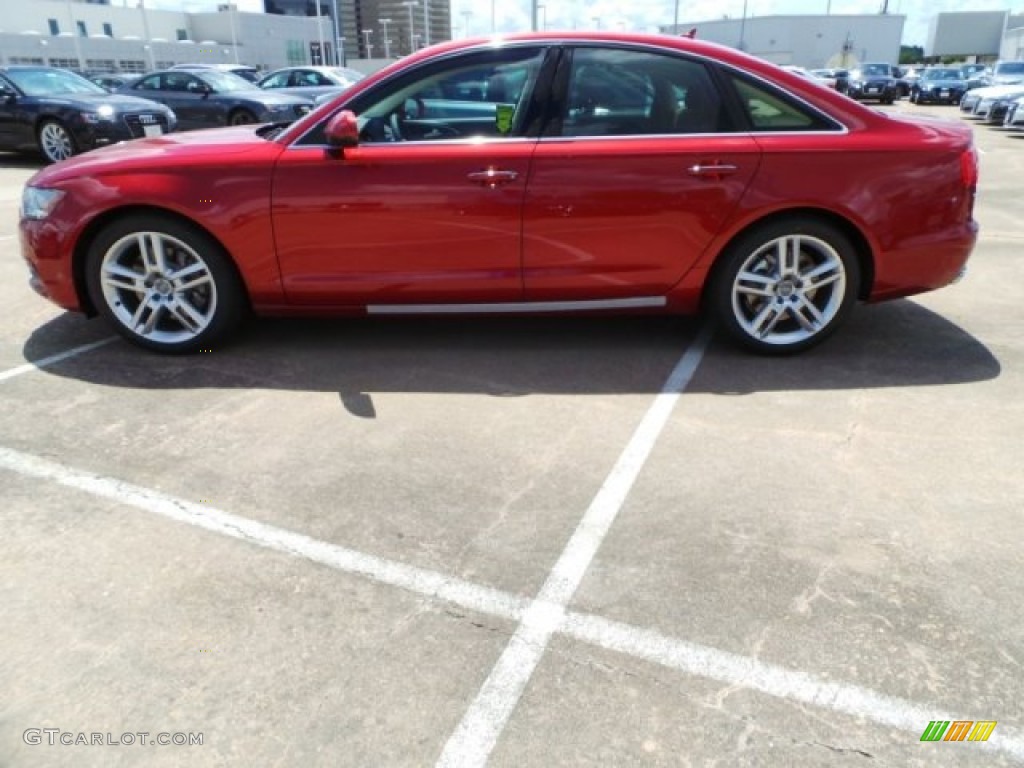 2015 A6 2.0T Premium Plus quattro Sedan - Garnet Red Pearl / Velvet Beige photo #4