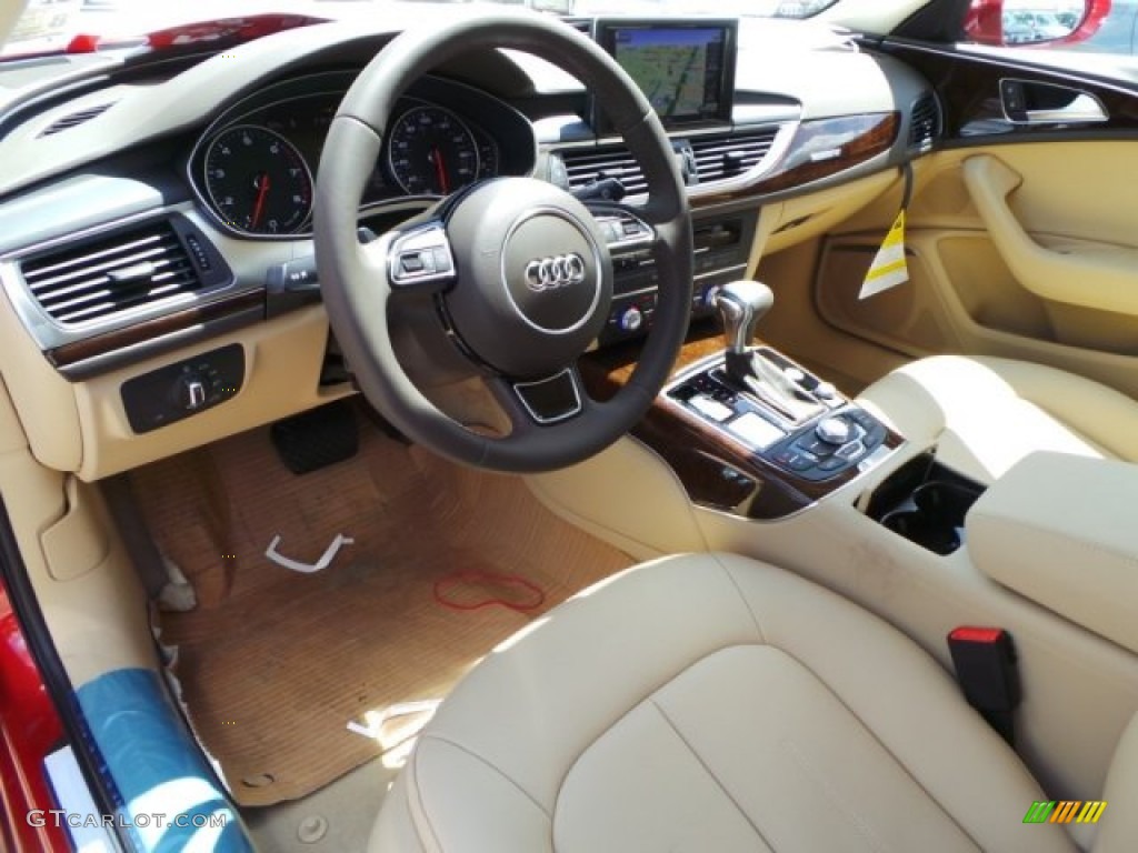 2015 A6 2.0T Premium Plus quattro Sedan - Garnet Red Pearl / Velvet Beige photo #11