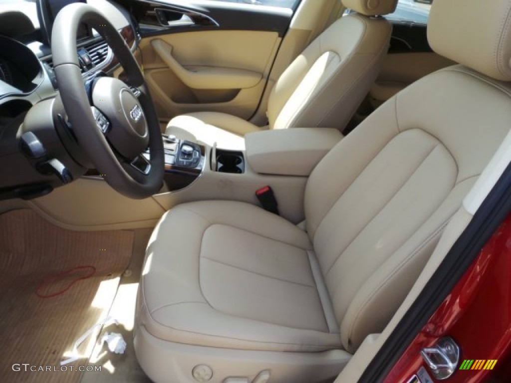 2015 A6 2.0T Premium Plus quattro Sedan - Garnet Red Pearl / Velvet Beige photo #12