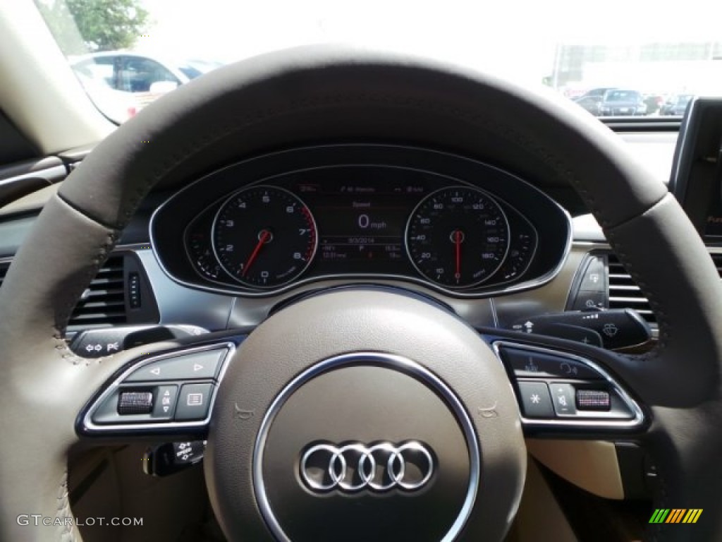 2015 A6 2.0T Premium Plus quattro Sedan - Garnet Red Pearl / Velvet Beige photo #22
