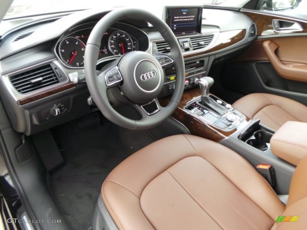 Nougat Brown Interior 2015 Audi A6 3.0 TDI Premium Plus quattro Sedan Photo #96988869