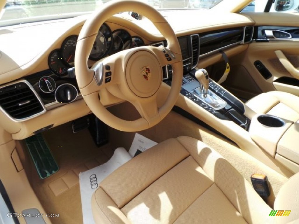 Luxor Beige Interior 2015 Porsche Panamera S Photo #96989388