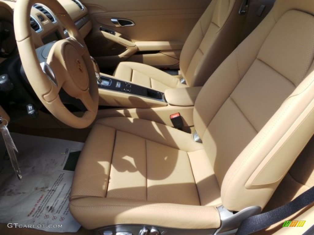 Luxor Beige Interior 2015 Porsche Cayman S Photo #96989877