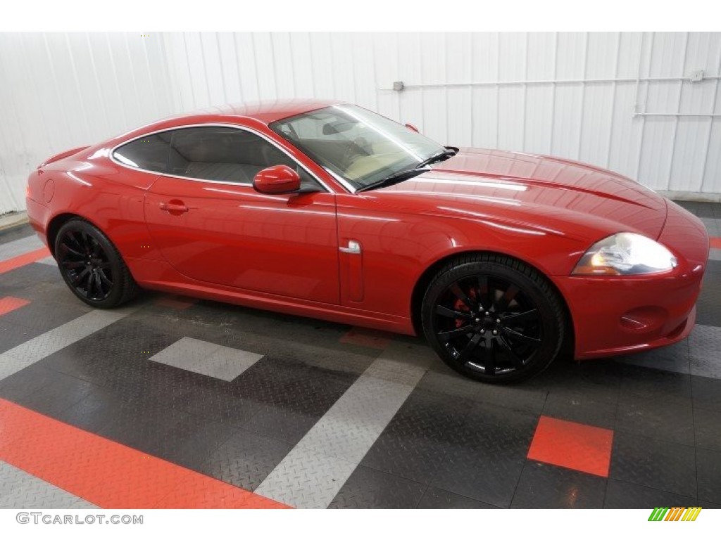 2007 XK XK8 Coupe - Salsa Red / Caramel photo #5