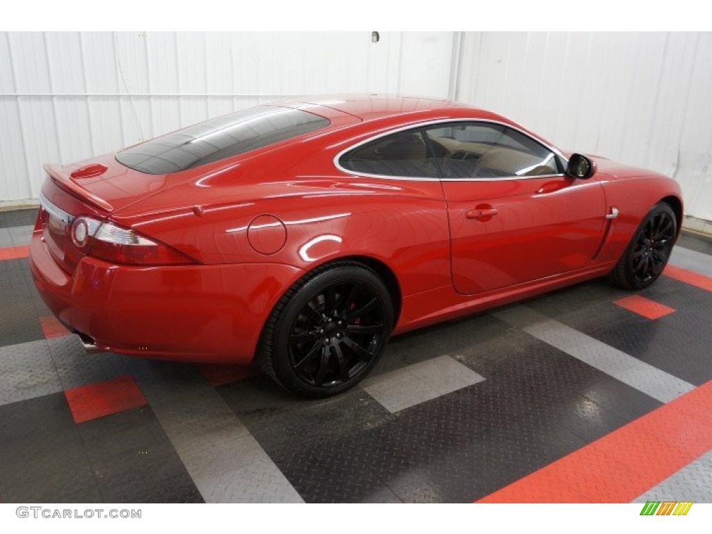2007 XK XK8 Coupe - Salsa Red / Caramel photo #6
